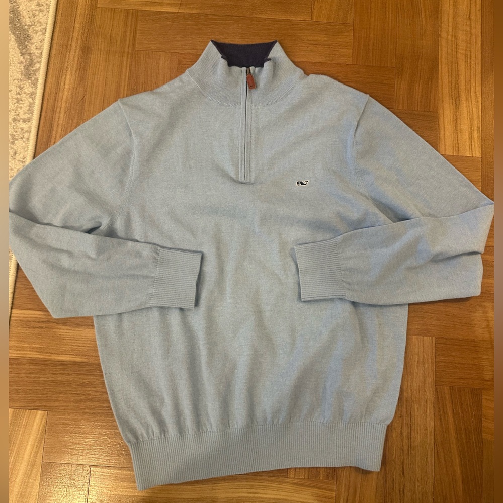 Vineyard Vines Men's Light Blue Half-Zip Pullover